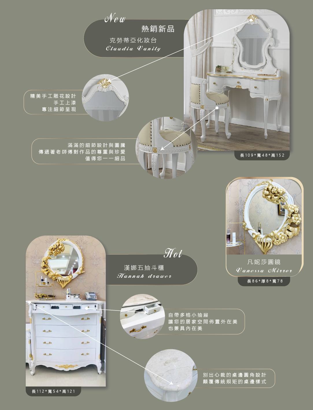 歐洲夢生活館 新古典 貝芙麗床組