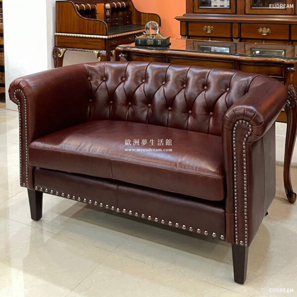 英式古典沙發-牛津雅座<br><span style="font-size: 16px;">(波爾多紅)</span>1-3人座 橡膠實木</br>：圖片 3