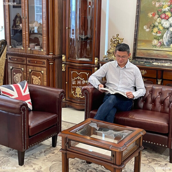 英式古典沙發-牛津雅座<br><span style="font-size: 16px;">(波爾多紅)</span>1-3人座 橡膠實木</br>：圖片 4