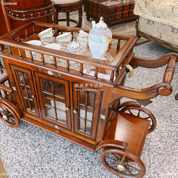 古典餐車-奧羅拉公主<br>手貼金箔 桃花心木</br>：圖片 5