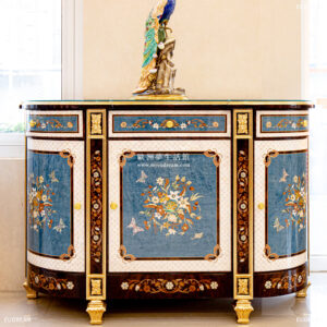 貝殼鑲餐櫃-蝶戀花<br>三門櫃 手工鑲嵌</br>