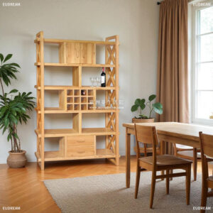 鄉村風餐櫃-多用途隔間<br>北美黃金橡木</br>