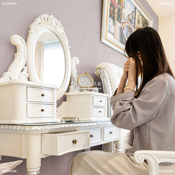 新古典化妝桌-克勞蒂亞M<br>桃花心木</br>：圖片 3