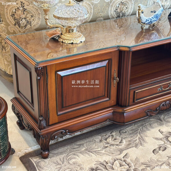古典電視櫃-伊莎貝<br>桃花心木 手工雕刻</br>：圖片 4