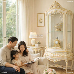 法式展示櫃-芙羅莉娜​<br>手工雕刻貼金箔</br>