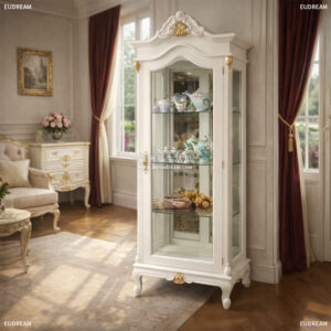 新古典展示櫃-伊莎貝<br>鏡面背板 桃花心木</br>