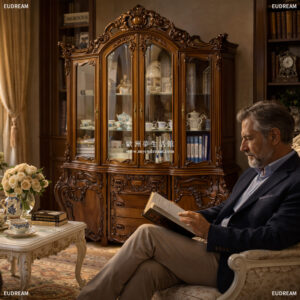 古典展示櫃-伊蓮娜<br>重雕刻 桃花心木</br>