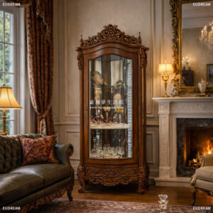 古典展示櫃-菲麗絲<br>鏡面背板 桃花心木</br>