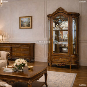 古典展示櫃-花之交響<br>鏡面背板 桃花心木</br>