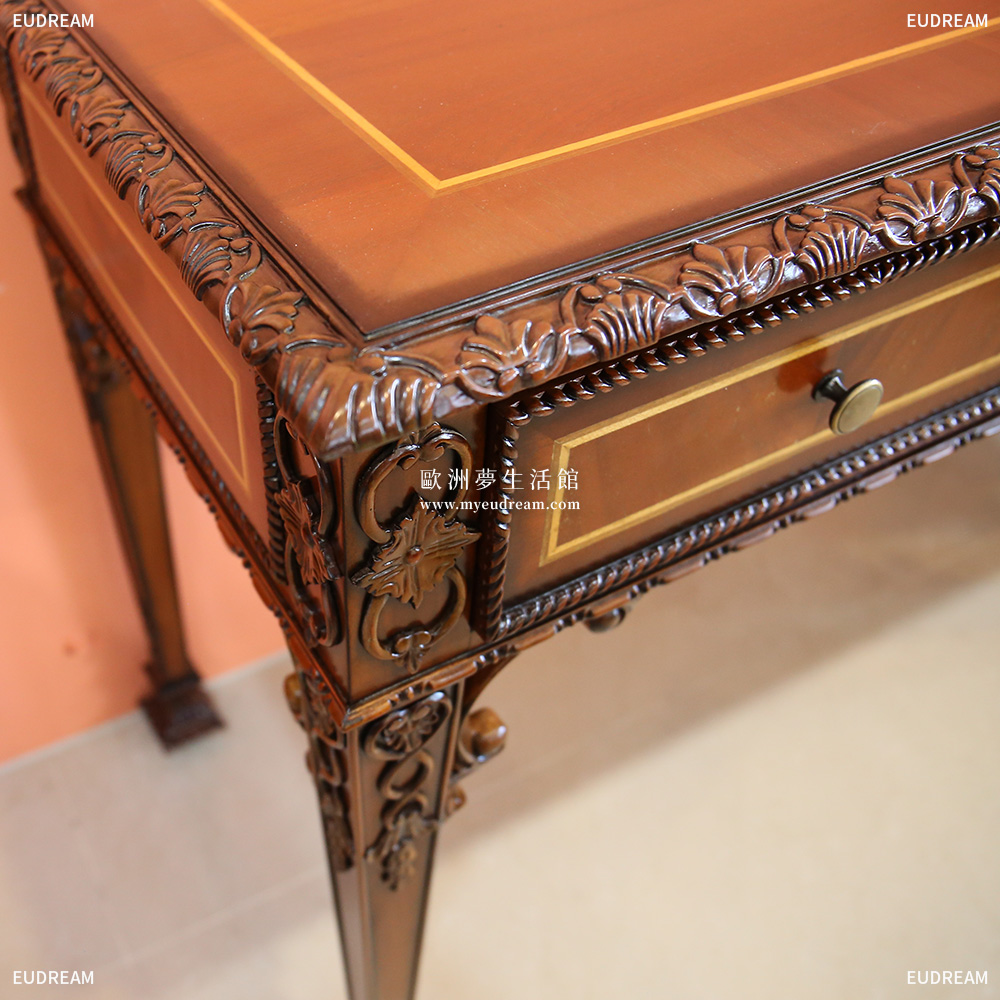 寫字桌 紳士書房<br>桃花心木 手工雕刻</br>:圖片 2