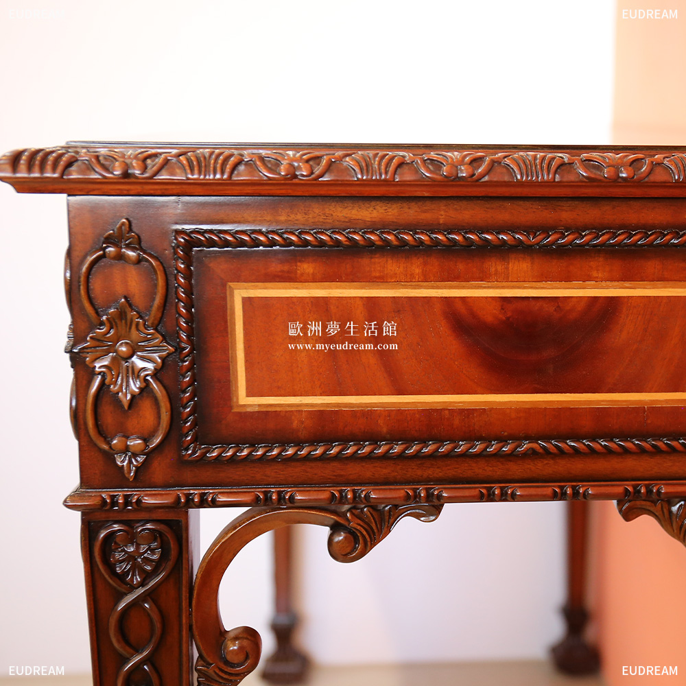 寫字桌 紳士書房<br>桃花心木 手工雕刻</br>:圖片 4