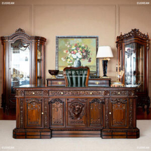 堅毅桌  富蘭克林​<br>桃花心木 重雕刻</br>