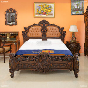 經典床架 瑪莉皇后<br>桃花心木 重雕刻系列</br>