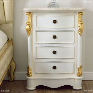 新古典床頭櫃 安妮<br>天然卡拉拉大理石面</br>