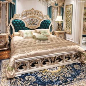 貝殼鑲嵌床架 秘境花舞 <br>進口櫸木</br>