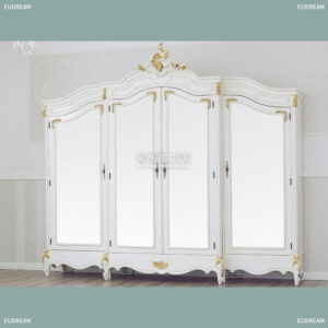 鏡面四門衣櫃 路易斯<br>桃花心木</br>