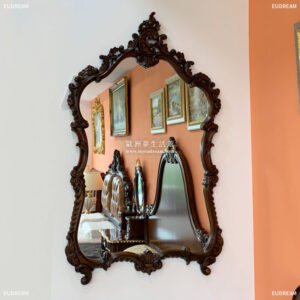 古典雕刻鏡 茉莉<br>桃花心木</br>