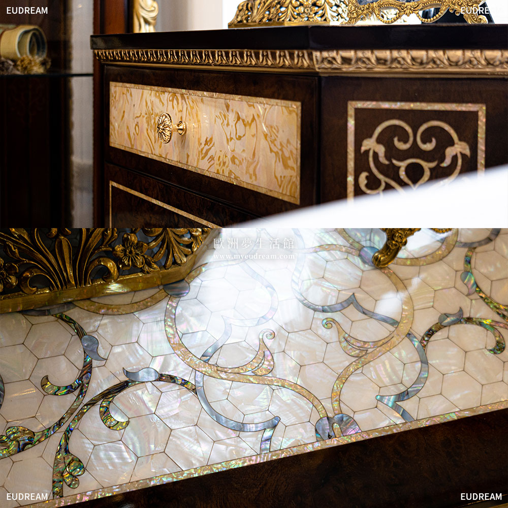 貝殼床頭櫃 奧菲昂<br>進口櫸木 三層</br>:圖片 2