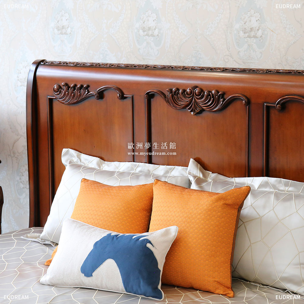 古典床架 茉莉雪橇<br>桃花心木</br>:圖片 3