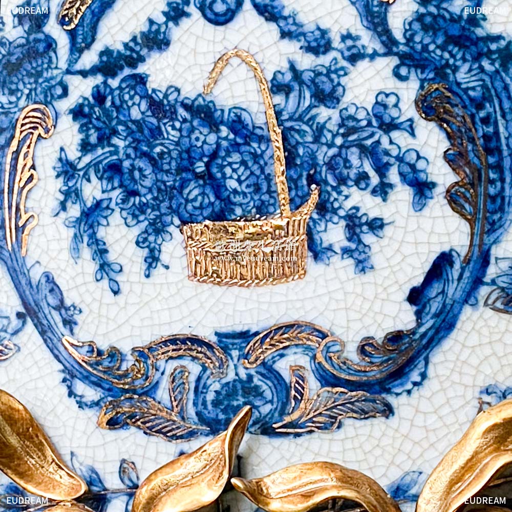 金絲青花 鸚鵡花器<br>高溫瓷+銅件</br>:圖片 3