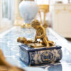 金絲青花 天使飾品盒<br>高溫瓷+銅件</br>